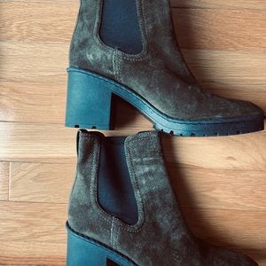 Vince booties, olive green, all weather